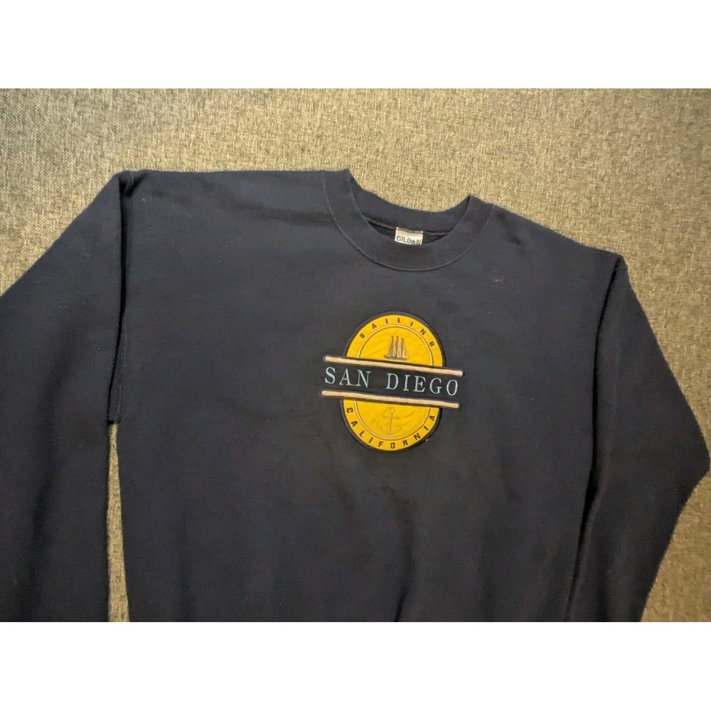 Vintage San Diego Sailing California Crewneck Sweatshirt Adult Large Heavy Blend
